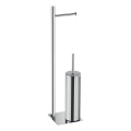 Gedy - TRILLY Freestanding Toilet Brush with Toilet Paper Holder, Polished Chrome