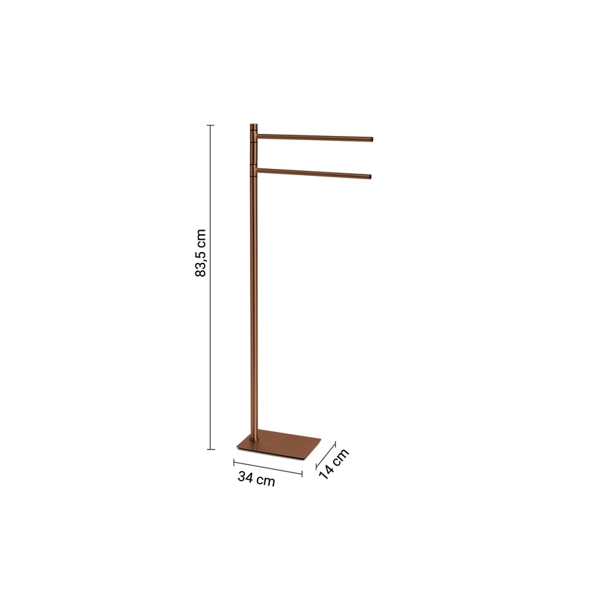 Gedy - TRILLY Freestanding Towel Stand with Hook, 83.5 cm, Bronze