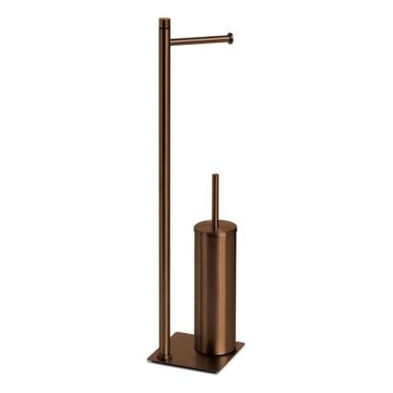 Gedy - TRILLY Toilet Roll and Toilet Brush Stand, Bronze