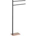 Gedy - TRILLY Towel Stand 83.5 cm Matte Black/Bamboo