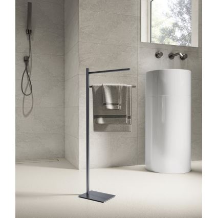 Gedy - TRILLY Towel Stand, 83.5 cm, Metallic Gray