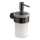 Gedy - Wall-mounted soap dispenser PIRENEI 110 ml frosted glass/metallic grey