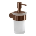 Gedy - Wall-mounted soap dispenser PIRENEI 140 ml frosted glass/bronze