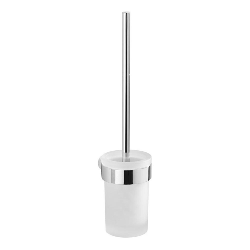 Gedy - Wall-mounted toilet brush PIRENEI shiny chrome/glass satin