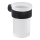 Gedy - Wall-mounted toothbrush holder PIRENEI milky glass/black