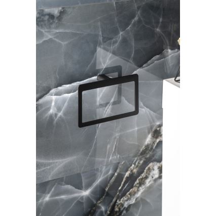 Gedy - Wall-mounted towel rack PIRENEI 15x23 cm matte black