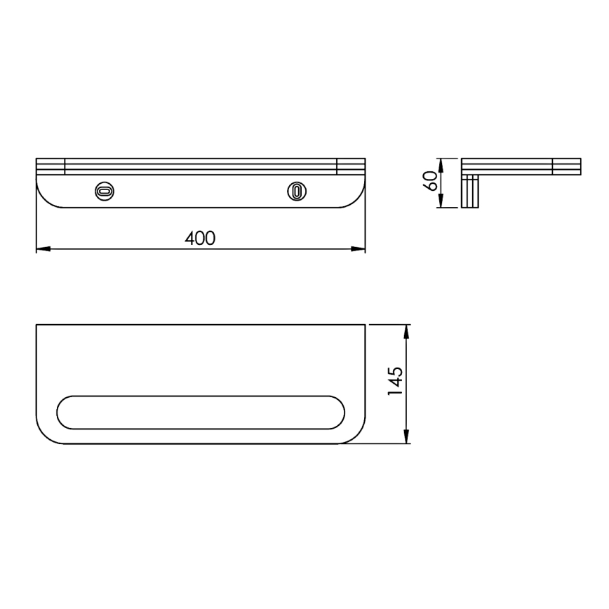 Gedy - Wall shelf with towel hanger HIMALAYA 14,5x40 cm bamboo