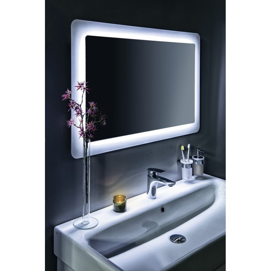 Gedy - Wall soap dispenser PIRENEI 110 mm milky glass/shiny chrome