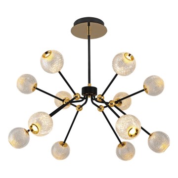 GELA LED Pendant Light 12xLED/5W/230V 3000K Black/Gold