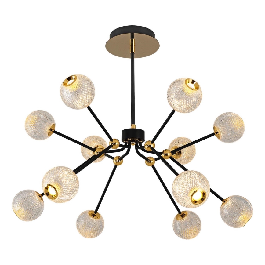 GELA LED Pendant Light 12xLED/5W/230V 3000K Black/Gold