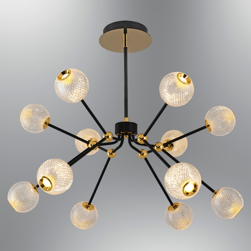 GELA LED Pendant Light 12xLED/5W/230V 3000K Black/Gold
