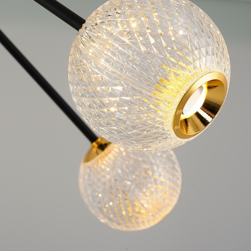 GELA LED Pendant Light 12xLED/5W/230V 3000K Black/Gold
