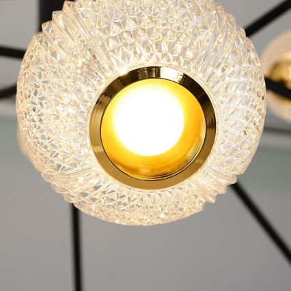 GELA LED Pendant Light 12xLED/5W/230V 3000K Black/Gold