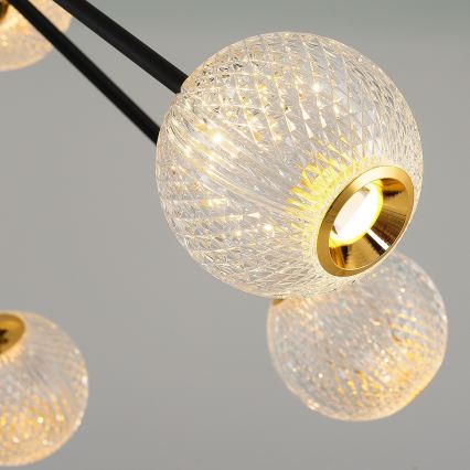 GELA LED Pendant Light 12xLED/5W/230V 3000K Black/Gold