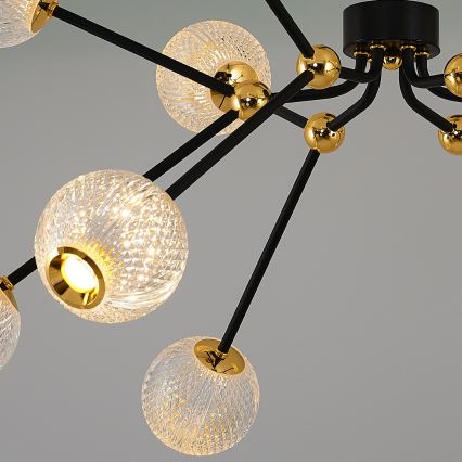 GELA LED Pendant Light 12xLED/5W/230V 3000K Black/Gold