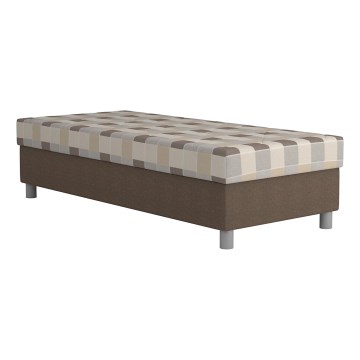 GEORGE Upholstered Storage Bed with Mattress, 90x200 cm, Brown