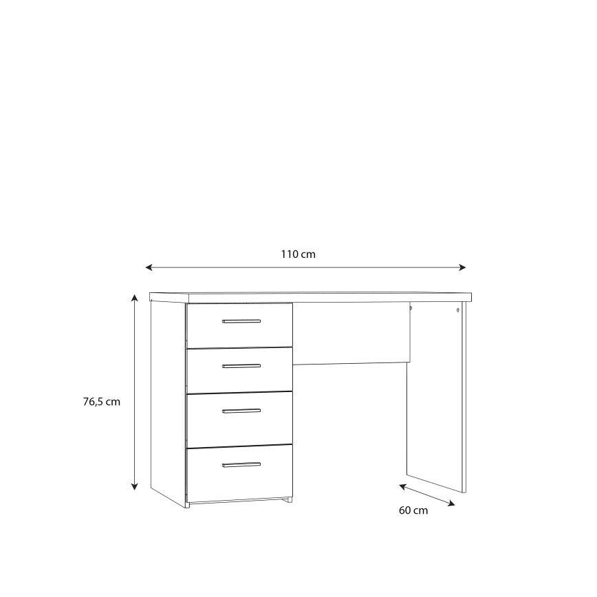 GINO White Writing Desk