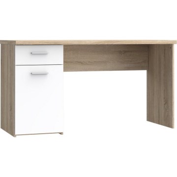 GINO Writing Desk, White/Sonoma Oak
