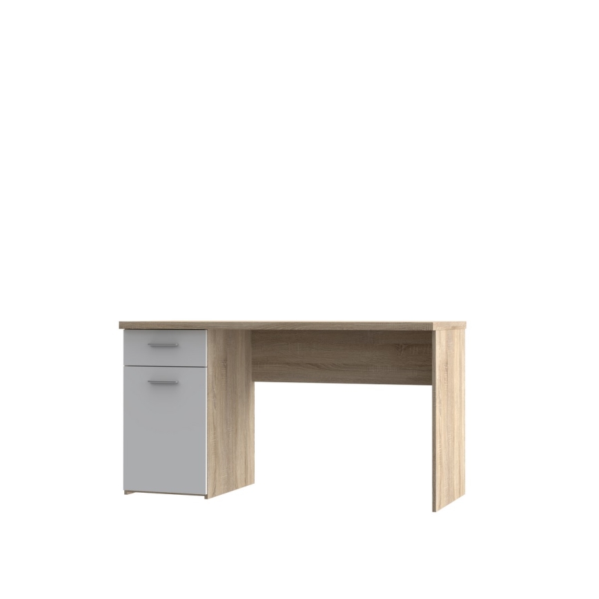 GINO Writing Desk, White/Sonoma Oak