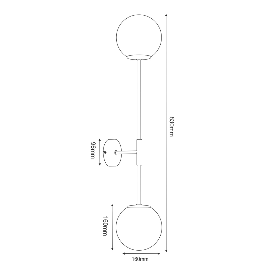 GLAME Wall Light 2xE27/15W/230V