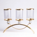 GLAMOUR Candle Holder, Gold/Clear