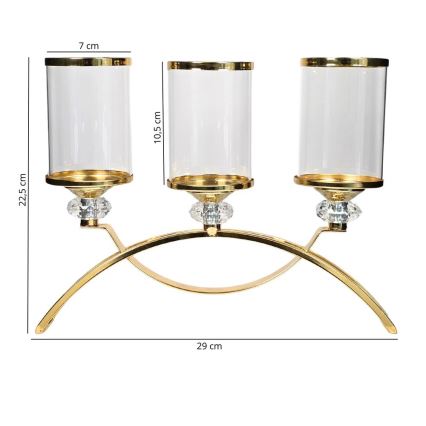 GLAMOUR Candle Holder, Gold