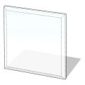 Glass under fireplace 1000x1000x8 mm square
