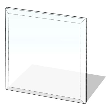 Glass under fireplace 1000x1000x8 mm square