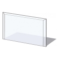 Glass under fireplace 1000x550x6 mm rectangle