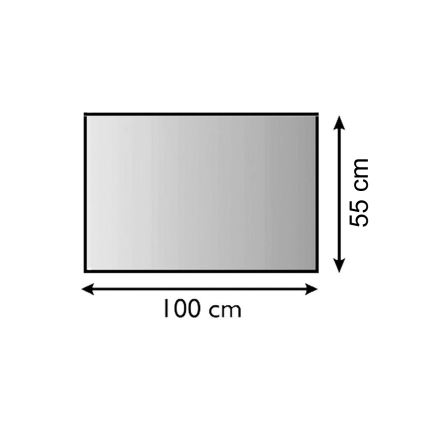 Glass under fireplace 1000x550x6 mm rectangle