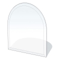 Glass under fireplace 1100x1000x8 mm semi-arch