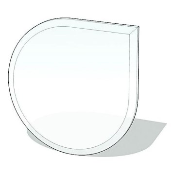 Glass under fireplace 1100x1100x6 mm tear