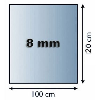 Glass under fireplace 1200x1000x8 mm rectangle