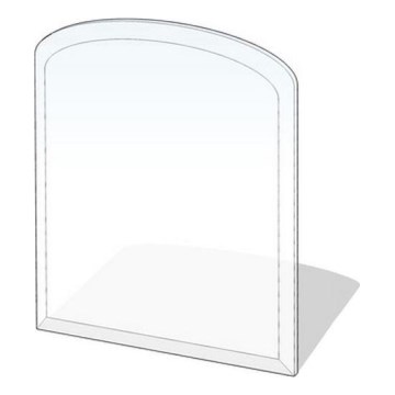 Glass under fireplace 1200x1000x8 mm semi-arch