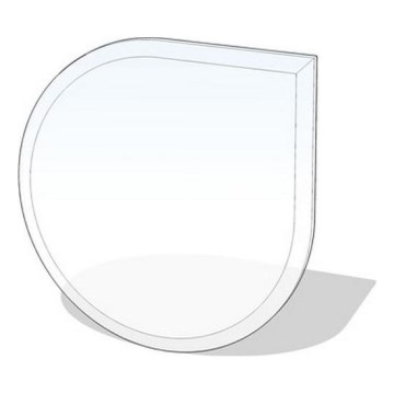 Glass under fireplace 1250x1250x8 mm tear