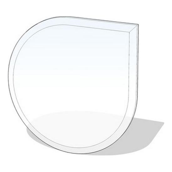 Glass under fireplace 1250x1250x8 mm tear
