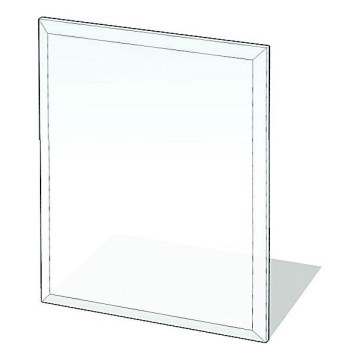 Glass under fireplace 900x750x8 mm rectangle