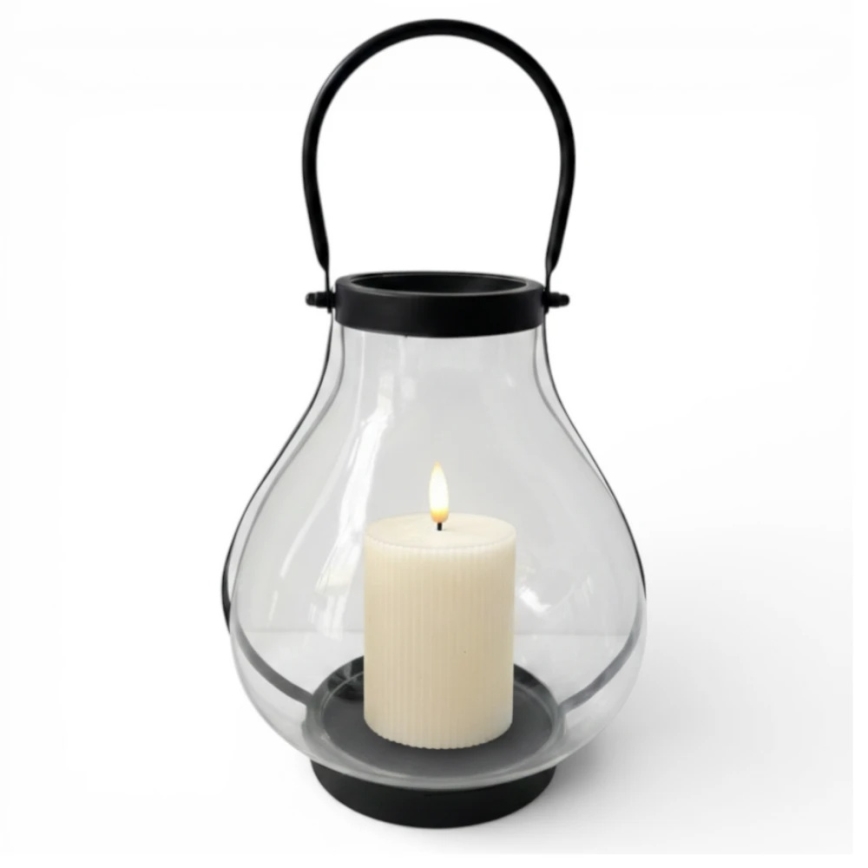 GLASSY Decorative Lantern 25 cm Black