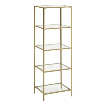 GLASY bookcase 40x125x30 cm, gold