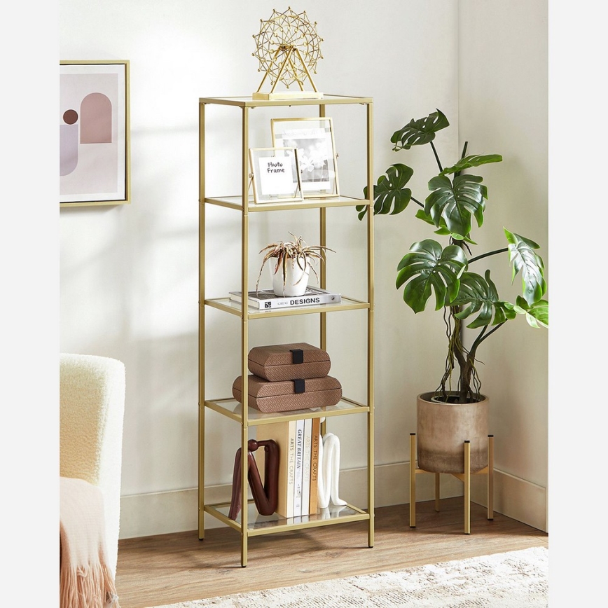 GLASY bookcase 40x125x30 cm, gold