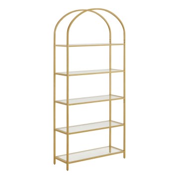 GLASY bookcase 83 x 184 x 30 cm – gold