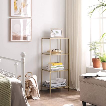 GLASY Gold Bookcase