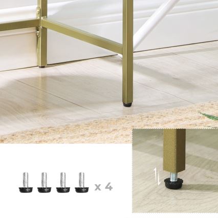 GLASY Gold Bookcase