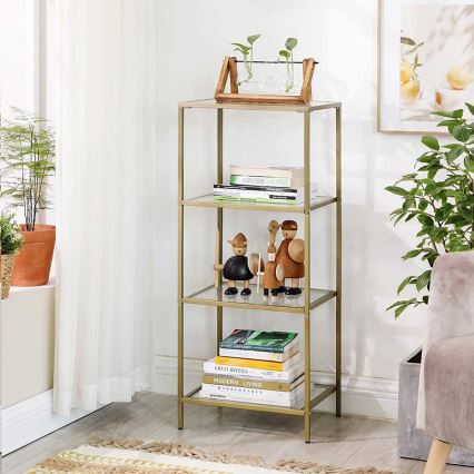 GLASY Gold Bookcase