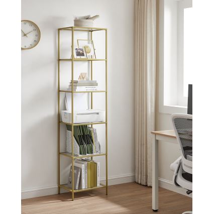 GLASY Gold Bookcase
