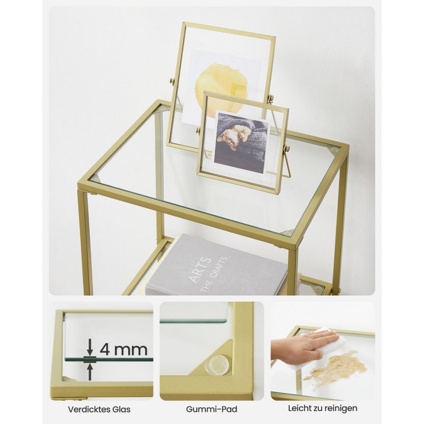 GLASY Gold Bookcase
