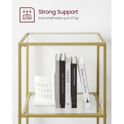 GLASY Gold Bookcase