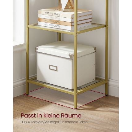 GLASY Gold Bookcase