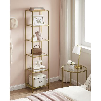 GLASY Gold Bookcase