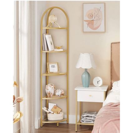 GLASY Gold Bookcase